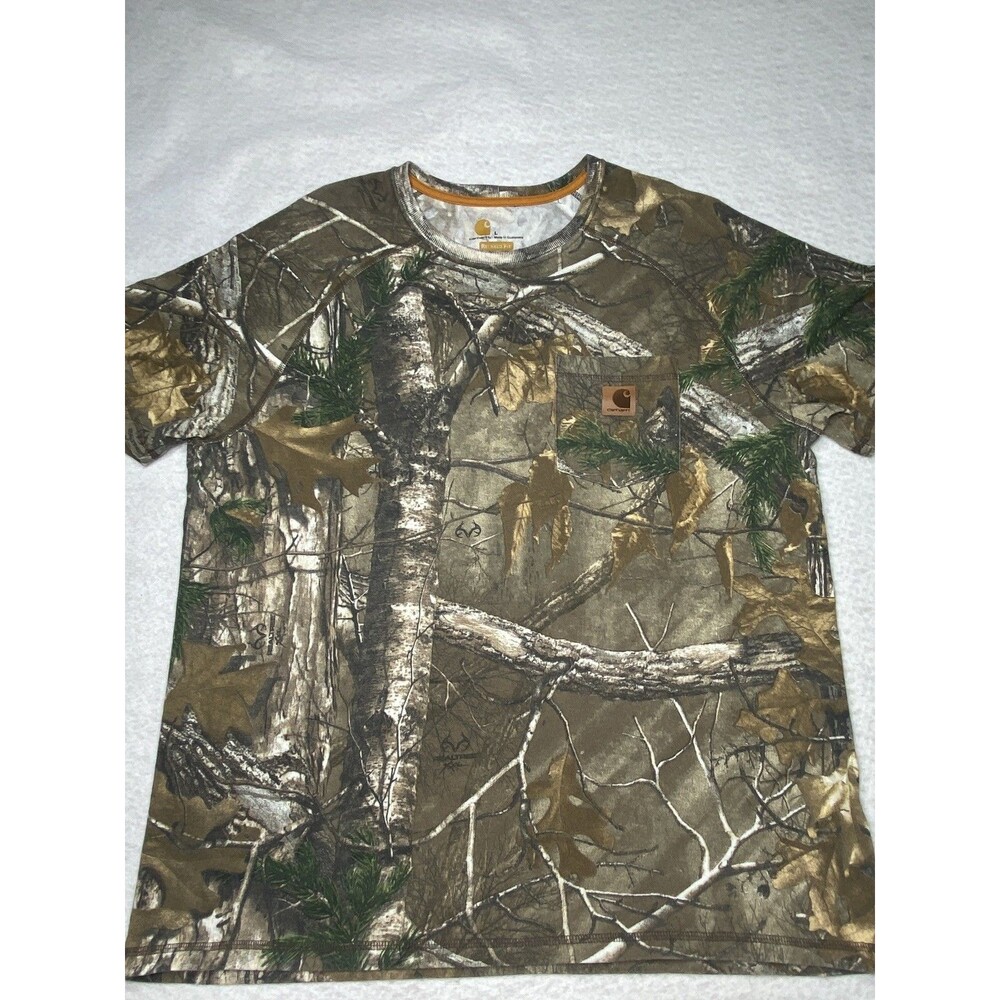 Carhartt Realtree Camo T-Shirt Mens Large Rare Utility Outdoors Hunting Force